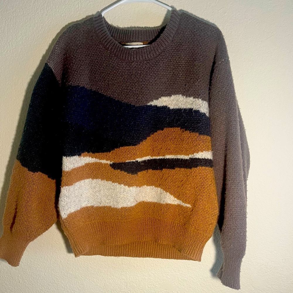 Martian Landscape Pattern Modern Art Sweater